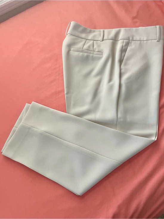 Ann Taylor Pants - Ann Taylor Petite Light Cream Ankle Length Dress Pants